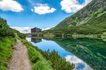 Mountain hotel Sliezsky dom in  High Tatras mounains, Slovakia