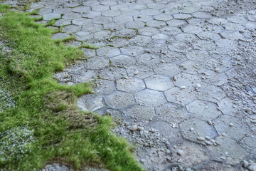 floor in an abandoned factory
