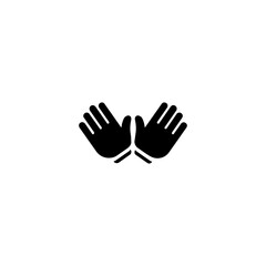 Fototapeta na wymiar Open Hands Vector Flat Icon. Open hands emoji - Vector