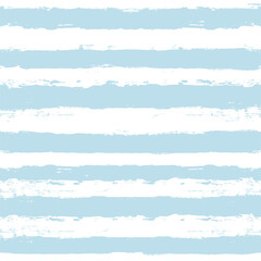 Hand drawn striped pattern, baby blue navy stripe seamless background, childish pastel brush strokes. vector grunge stripes, cute paintbrush line