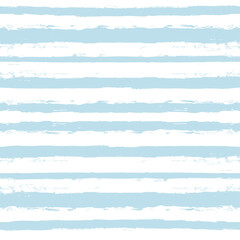 Naklejka premium Hand drawn striped pattern, baby blue navy stripe seamless background, childish pastel brush strokes. vector grunge stripes, cute paintbrush line