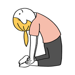 ヨガ12　ラクダのポーズ　金髪