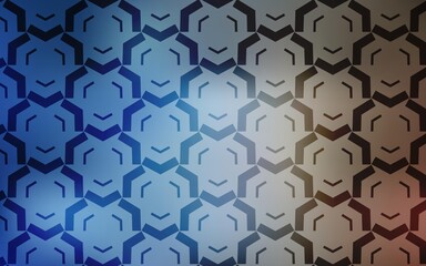 Light Blue, Yellow vector background with bent lines. Colorful illustration in abstract style with gradient. Template for cell phone screens.