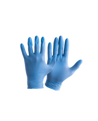Fototapeta na wymiar blue gloves isolated on white