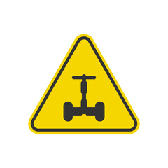 Segway attention sign. Caution symbol modern, simple, vector, icon for website design, mobile app, ui. Vector Illustration