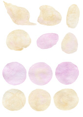 The abstract sea is a collection of high-quality hand-drawn watercolor and line art illustrations of koi carp fishes, goldfishes, shells, stones, abstract shapes, and abstract lines.