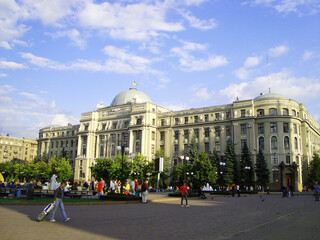 Obraz premium Building, house located in the city, view.