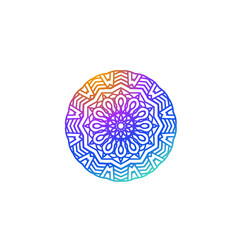 Colorful vector mandala design. Oriental vintage round motif. Colorful painting kaleidoscope mandala. Hand drew the abstract pattern, print, seamless background.
