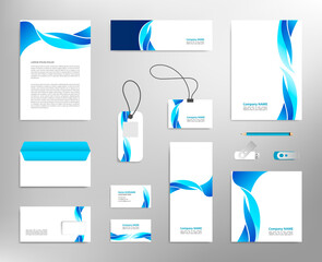Corporate identity design template, business stationery mockup for company branding