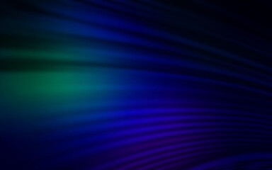 Dark Blue, Green vector layout with bent lines. Glitter abstract illustration with wry lines. Brand new design for your ads, poster, banner.