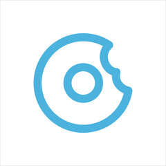 doughnut icon flat vector logo design trendy