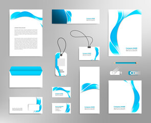 Corporate identity design template, business stationery mockup for company branding
