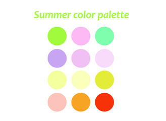 Summer color palette for Highlights of Cover Stories