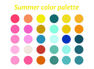 Summer color palette for Highlights of Cover Stories