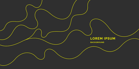 Poster with dynamic waves. Vector illustration in minimal style. Abstract background.