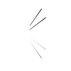 Chopsticks icon flat