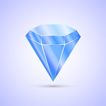 Diamond image vector illustration with shadow