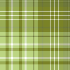 Seamless pattern in simple swamp green and white colors for plaid, fabric, textile, clothes, tablecloth and other things. Vector image.