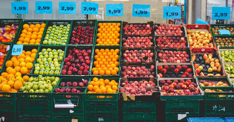 Fresh Fruits in a grocery store