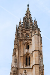 Fototapeta na wymiar Bell-tower of Cathedral of San Salvador, Oviedo, Spain