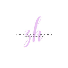 Z H ZH Initial handwriting and signature logo design with circle. Beautiful design handwritten logo for fashion, team, wedding, luxury logo.