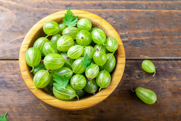 green gooseberries in a plate
