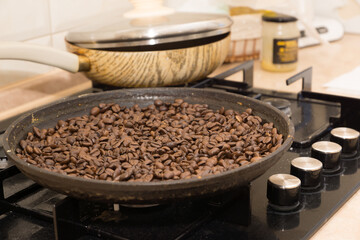 freshly roasted coffee beans