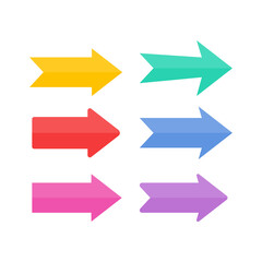 Colorful arrow collection presentation template