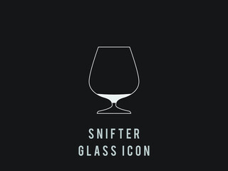 snifter Wine glass outline icon. Vector illustration. single high quality outline symbol for web design or mobile app. Wineglasses thin line signs for design logo, visit card, etc.