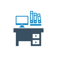 Office desk icon