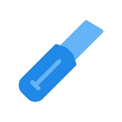 Stationery knife icon illustration. Paper cutting blade sign.