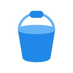 Bucket icon illustration in flat design style.