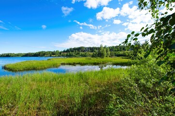 Beautiful and prestine lakes and forests are a part of the nature of Dalarna in Sweden.