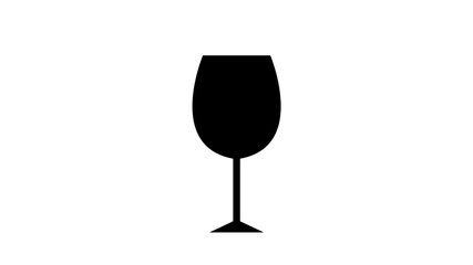 The wineglass icon. Goblet symbol. Flat illustration