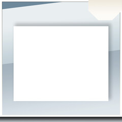 Modern Blank White Box On Gradient Background Frame Template-For Social Media, Banner, Poster, Flyer & Card.