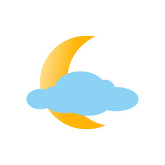 Moon and cloud illustration 