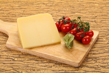 Hard parmesan cheese piece