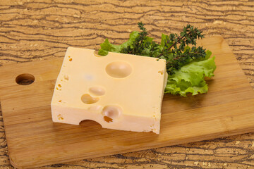 Maasdam cheese brick