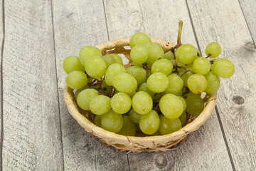 Sweet ripe Green grape branch