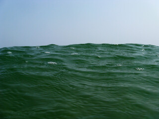 Deep blue sea and a bright sky