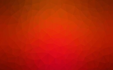 Obraz premium Dark Orange vector triangle mosaic template. Geometric illustration in Origami style with gradient. Completely new template for your banner.