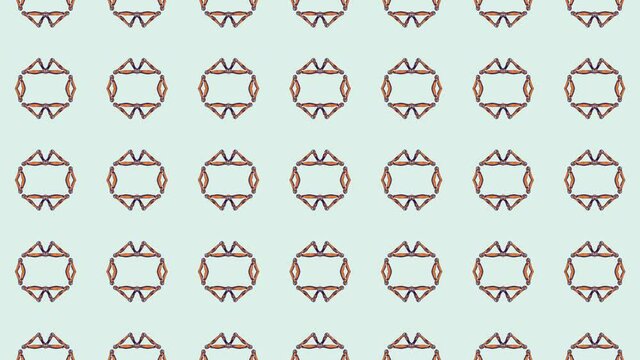 Abstract background of symmetric geometric shapes. looped animation