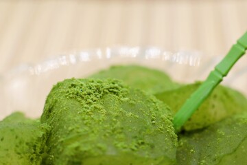 わらびもち　抹茶