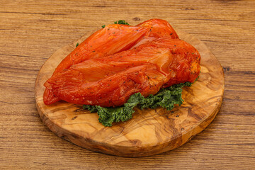 Smoked chicken breast with spices