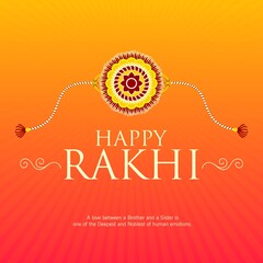 Happy rakhi vector background. Raksha Bandhan Indian brother and sister festival.