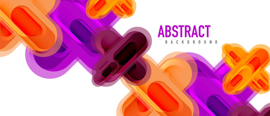 Fototapeta premium Modern vector glass cross shape abstract technology background for cover, placard, poster, banner or flyer