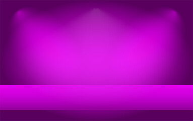 Empty vector abstract mock up 3D stage studio background for product display. Showroom shoot render.