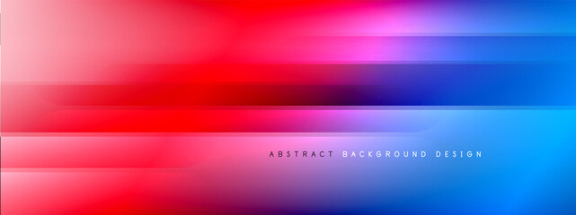 Fototapeta premium Motion concept neon shiny lines on liquid color gradients abstract backgrounds. Dynamic shadows and lights templates for text