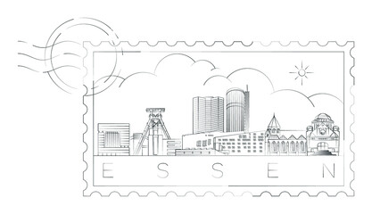 Obraz premium Essen stamp, vector illustration and typography design, Germany