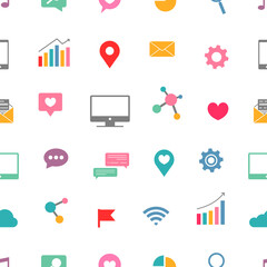 seamless icons of electronics